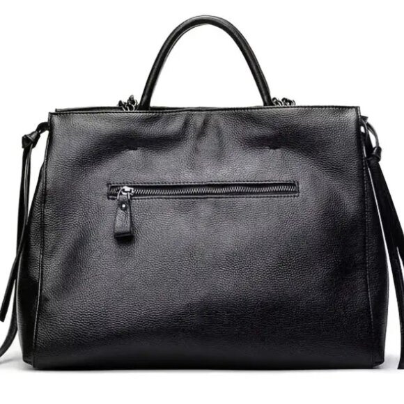 Black w/Gunmetal Straps Commuter Bag - Picture 5 of 8